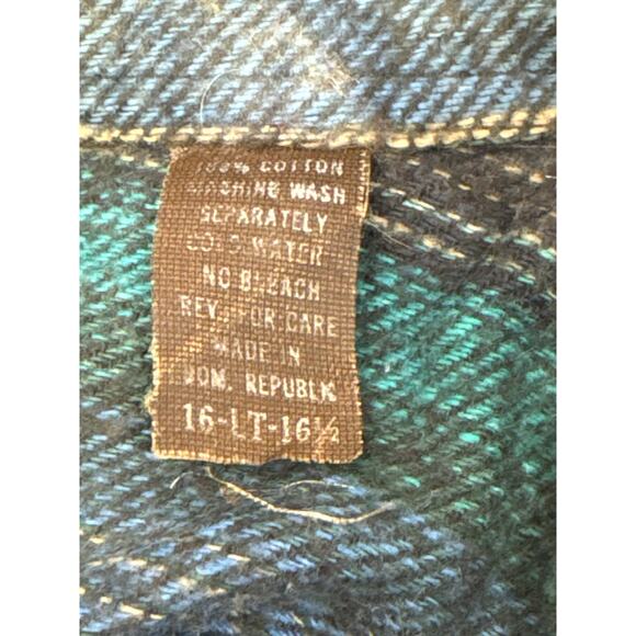 Great Outdoors for Tall Men Vintage Long Sleeve Striped Cotton Mens 16 LT 16.5 - Picture 5 of 5